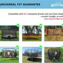 Basketball Hoop for Trampoline, Fits Straight and Curved Pole Trampoline Basketball Hoop Attachment with Balls and Pump, Universal Accessories of All Ages, Height and Angle Adjustable
