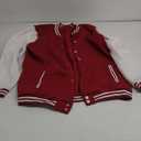 COOFANDY Mens Fashion Varsity Jackets Casual Leather Sleeves College Baseball Bomber Jacket Streetwear Red Varsity Jacket S