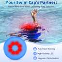 Pool Safety Alarm, Swim Cap Partner, Drowning Prevention Alart for Pool, Swiming (Blue)​