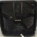 PELONIS 20 Inch Box Fan 3 Speeds, Window Fans, Floor or Tabletop, 25ft/s, 2025 Upgraded, Superior Air Throw (2295 CFM), Lightweight, 5 Blades, Fans for Bedroom, Office, Living Room, Garage , Black 
