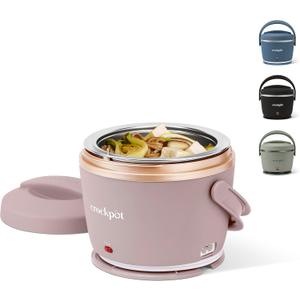 Crock-Pot 20oz Portable Electric Food Warmer, Personal Lunch Box Keeps Food Spill-Free & Warm, Ideal for Travel, Work, School, Car, On-the-Go, Dishwasher-Safe, Giftable, Blush Pink