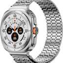 LETOID Magnetic Metal Band Design for Samsung Galaxy Watch Ultra 47mm, Watch 7/6/5/4 44/40mm, Watch 6 Classic 47/43mm, 5 Pro 45mm, 4 Classic 46/42mm, Men Stainless Steel Replacement Strap