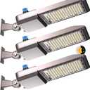 Lightdot 400W(486x1W) LED Parking Lot Light 5000K Arm Mount Parking Lot Lighting (60000Lm Eqv 1600W HPS) ETL Listed LED Pole Lights Outdoor with Smart Dusk to Dawn Photocell -3Pack