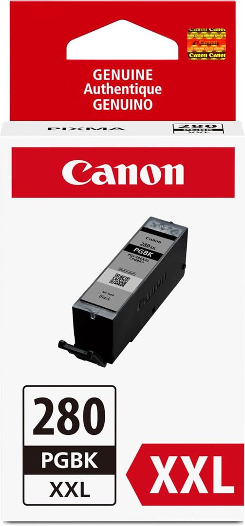 Canon PGI-280XXL Genuine Pigment Black Ink Tank, Compatible with TR8520, TS9120,TS8120, TS6120, TS9521C/a, TS9520/a, TS8220, TS6220, TS8320, TS6320, TS702/a, and TR8620/a Series Printers