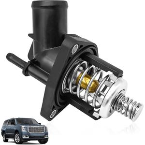 15-11125 Upgraded Aluminum Thermostat Housing Assembly 12674639 Replacement for Chevy Silverado 1500 2500 Suburban Tahoe GMC Sierra 1500 Yukon Yukon XL Cadillac Escalade 2014-2020