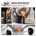 Work Back Brace for Men & Women, Adjustable Lower Back Support Belt with Suspenders for Back Pain Relief, Moving Construction Warehouse Heavy Lifting Safety & Protection (Black, Small)