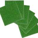 Artificial Grass Mat 12x12 Inch,Fake Grass Turf Patch,Synthetic Grass Indoor Outdoor,Patio Grass Tiles Realistic Grass Rug with Drainage Hole for Table Decoration