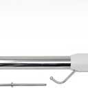 Door Towel Rack  No-Drill Hinge-Mounted Towel Bar for Bathroom or Bedroom Doors, No Assembly, Works with Standard Interior Doors, Space-Saving Telescoping Design (Black/White) (White)