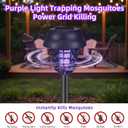 2026 Solar Bug Zapper Outdoor Waterproof,4 Pack Mosquito Zapper Repellent Outdoor Patio,Auto On/Off Purple or White Light,Solar Powered Gnat Insect Bug Zappers for Yard Garden Backyard Pathway