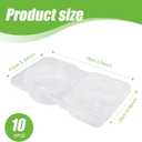 10-Pack Snack Containers with Lids & Spoons | Double Compartment Condiment Containers | Dishwasher-Safe, Leakproof Snack Box for Lunchables, Sauces & On-the-Go Meals (10)