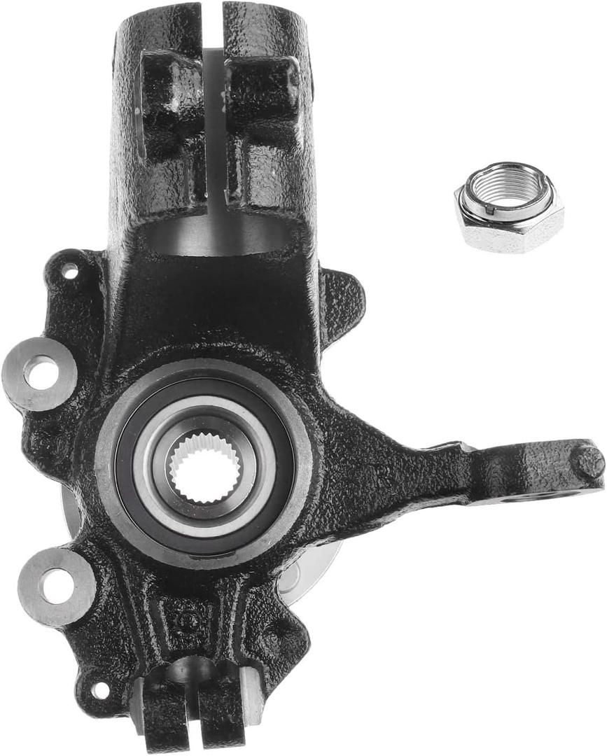 Front Right/Passenger Side Wheel Hub Bearing & Steering Knuckle Assembly for Ford Focus 2012 2013 2014 2015 2016 2017 2018, 2.0L FWD, Preassembled (BR935006LK)