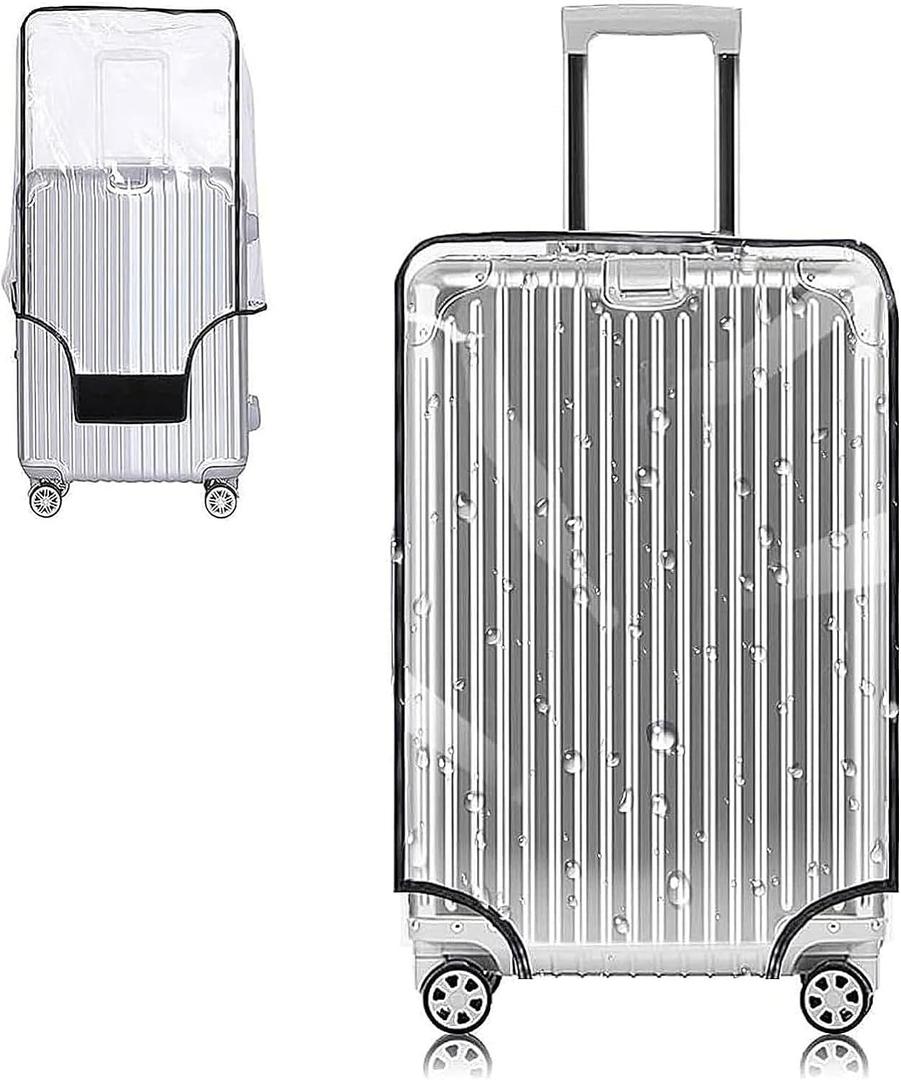 Yotako Clear PVC Suitcase Cover Protectors 30 Inch Luggage Cover Protectors for Wheeled Suitcase 30'' (80%transparent 20%black)