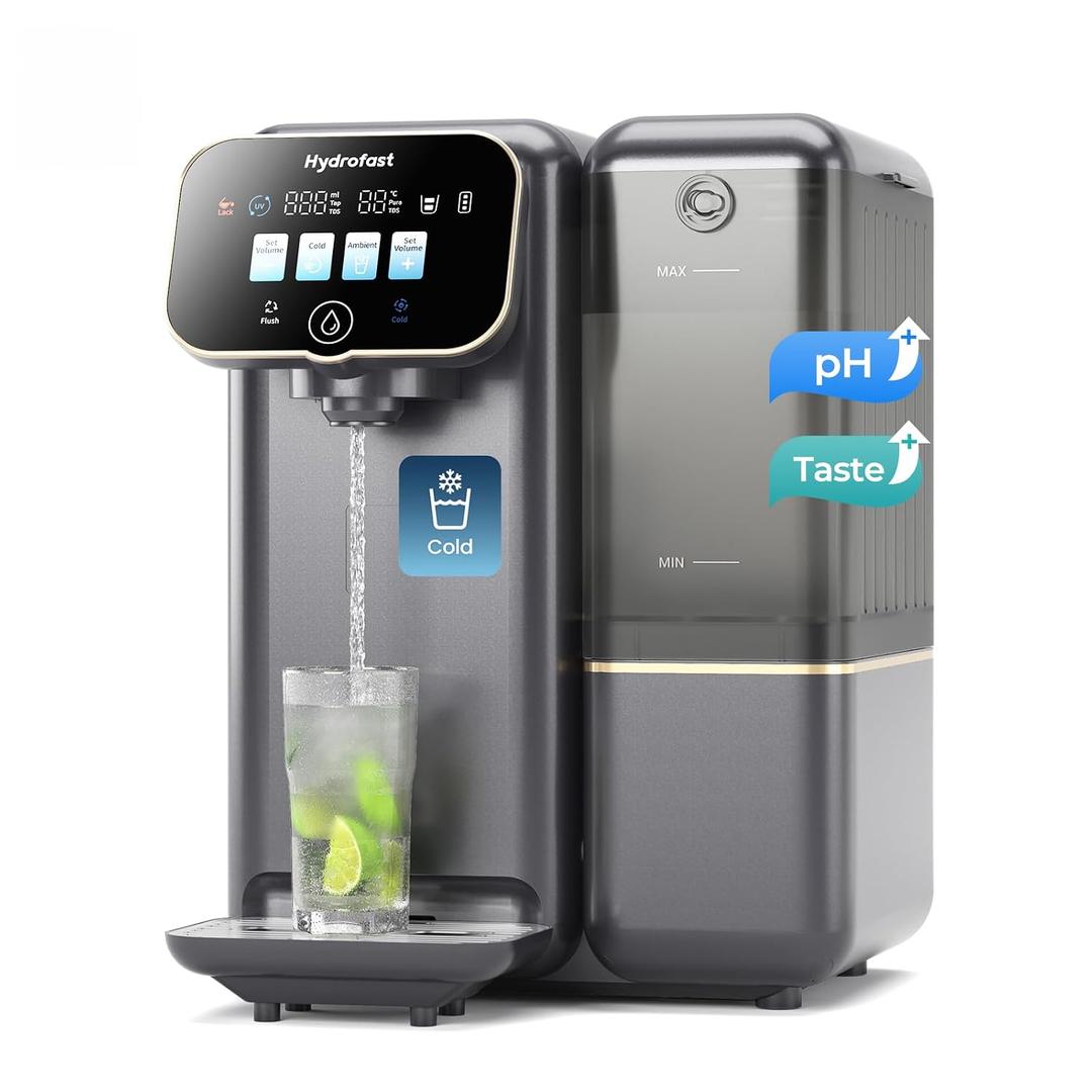 C100 Reverse Osmosis Water Filter Countertop with Cooling, No Installation Required, Great Taste & Pure Quality, Fast Filtration, Eliminates Bottled Water Costs