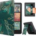 CoBak Case with Stand for Kindle Paperwhite 12th Gen 2024 Released (7") & Kindle Colorsoft Signature Edition - Durable PU Leather Cover with Auto Sleep Wake, Card Slot, Hand Strap Feature