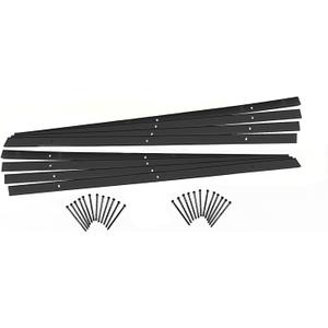 EasyFlex Aluminum Landscape Edging Project Kit, 8 Metal Garden Edging Pieces with Spikes, 48 feet, Black (1806BK-48C)