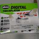 Slime 40088 Tire Inflator, Portable Car Air Compressor, Inflate Right automatic shut off, with Digital 99 psi Display, Long Hose and LED Light, 12V, 6 min inflation