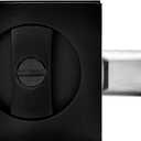 Pocket Door Lock,Privacy Door Hardware Suitable for Bathroom Bedroom etc Recessed 2 Sided, 2 3/8" Backset, Invisible Hardware for 1 3/8 to 2 3/16 Thickness Door (Black-Privacy)