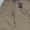 Flamingals Low Rise Cargo Wide Leg Pants for Women Drawstring Flap Pockets Y2K Bow Tie Casual Flare Pants Olive M