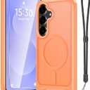 for Samsung Galaxy S26+ Plus Case with Screen Protector,Orange