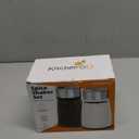 Salt and Pepper Shakers Set with Adjustable Pour Holes - Stainless Steel Spice Dispenser - Perfect for Pink Himalayan, Table Salt, Black and White Pepper