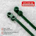 200 PCS 14 inch Green Zip Ties with Screw Hole 70lbs Mountable head Cable Ties Straps Multipurpose Heavy Duty Nylon Cable Zip Ties with Screw Mounting Hole