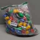 QZYL 16 Pcs Christmas Light Up Necklace, Colorful Christmas Necklaces Bulk, 9 LED Bulbs Novelty Christmas Lights with 3 Flash Modes, Perfect for Xmas New Year Eve Party Favor Supplies Accessories