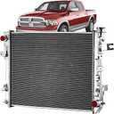 KUNTAUTOS 3 Row Aluminum Radiator for 2009-2018 Dodge Ram 1500 2500 Pickup 3.5L 4.7L 5.7L V6 V8 Cooling Radiators 2010 2011 2012 2013 2014 2015 2016 2017