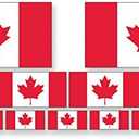 2 x Sheet of Multiple Size Canadian Flag Stickers (Canada Vinyl Decal for car Scrapbook or Laptop (2x4 inch; Qty 4: 1x2 inch; Qty 7: 0.5x1 inch)