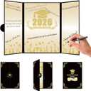 Graduation Guest Book Black Gold Graduation Signature Book Class of 2026 Congrats Grad Party Decorations for High School and College Grad Party Gifts Celebrations Supplies