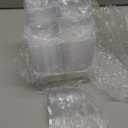 50 Pack 2 oz Square Clear Plastic Dessert Cups with Lids and Spoons, Parfait Cups, Appetizers, Puddings, Mousse Parfait Ice Cream (50, 2 oz) (Small)