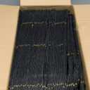 Wesnoy 50 Pcs Christmas Reusable Non-woven Wine Bottle Gift Bags Bulk 13.6x3.5x3.9 Christmas Tree Pattern Bottle Gift Bags with Handles for Xmas Party(Black Gold)