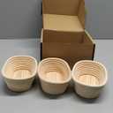 Mini Oval Proofing Set (6.5inch, set of 5), Sourdough Proofing Baskets Bread Dough Rising Bowls w/Liners for Home Sourdough Bakers Baking