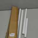 White Shower Curtain Rod 32-80 inch, Adjustable shower rods for bathroom, Stainless Steel, Never Rust, No Drill
