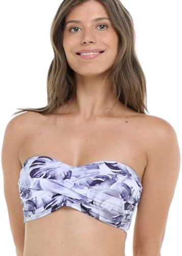 Skye Women's Clara Bandeau Style Bikini Top Swimsuit with Molded Cups, S