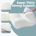 HOMBYS Shredded Foam Sofa Back Cushions, Supportive Back Cushion Replacement for Couch, Stuffing Filling Lumbar Support Pillow for Couch, Bed, Floor, (31.4"x18"x5")