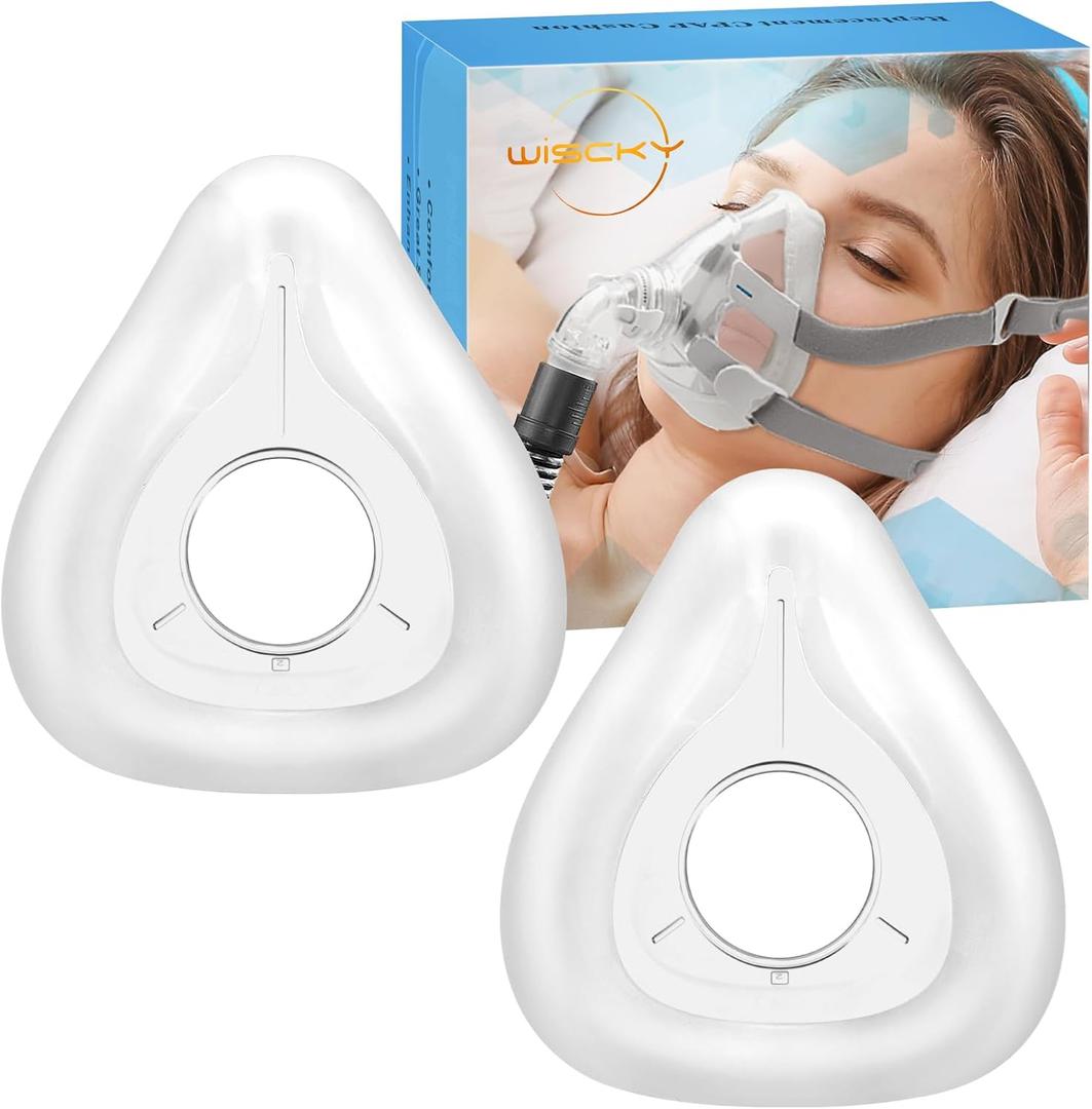 Replacement Mask Cushion for AirFit F20, 2 Packs Reliable Seal & Perfect Fit for Full Face Mask - Accessories Replacement Supplies(Medium) (Transparent)
