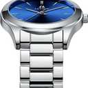 LN LENQIN Mens Watches Waterproof Stainless Steel Watch for Men Analog Quartz Fashion Business Designer Wristwatch