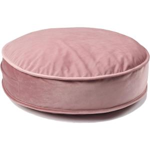 Velvet Floor Pillows Round Chair Cushion Couch Throw Pillow Soft Pouf Seat Mattress Bean Bag for Reading Nook Play Room (19.7 in, Dusty Rose)