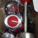 KOIOS 5-in-1 Hand Immersion Blender, 1000W 12 Speed Handheld Blender Stick with Copper Motor Stainless Steel Blade, 600ml Mixing Beaker,500ml Food Processor, Whisk, Milk Frother, Non-BPA, Red