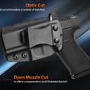 IWB Kydex Holster for Glock 43 G43X 43X MOS G48 MOS, Optic Cut Belt Carry, Right/Left Hand Black