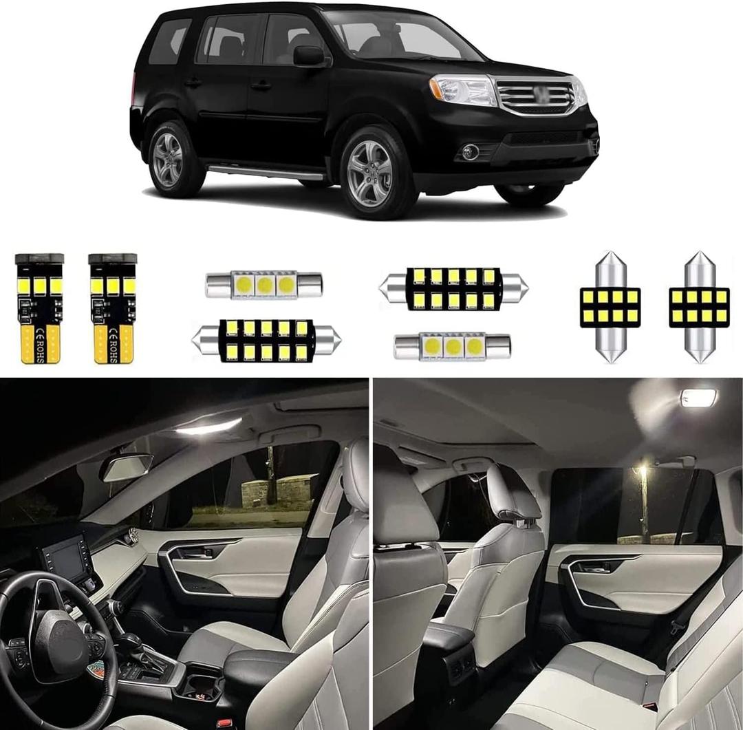 9pcs 4RUNNER Interior LED Lights Replacement for 1996 1997 1998 1999 2000 2001 2002 Toyota 4RUNNER 6000K Super Bright White interior LED bulbs package + Installation Tool