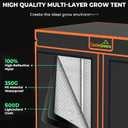 48"x24"x72" Multi-Storey Grow Tent, Extra-Large Observation windows, Heavy-Duty 600D Mylar Plant Tent, Waterproof Growing Tents, Fit in Indoor Planting, Hydroponics, 4-Layers of seedlings