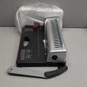 MAKEASY Binding Machine, 21-Hole, 450 Sheets, Comb Binding Machines with 1 Box Comb Bindings Spines, Comb Binder for Letter Size, A4, A5 Paper (Silver)