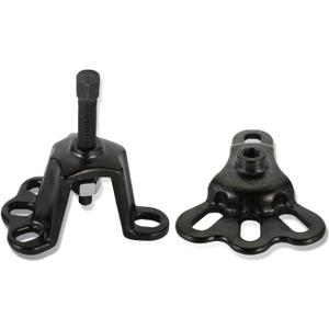 Universal Front Wheel Bearing Puller and Rear Axle Puller 2 Pack Flange Type Remover Tool Set with Forcing Bolt and Socket, Black