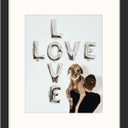 Black 11x14 Picture Frame with Mat for 8x10 Display, Wall Photo Frame for Horizontal and Vertical, 1 Pack