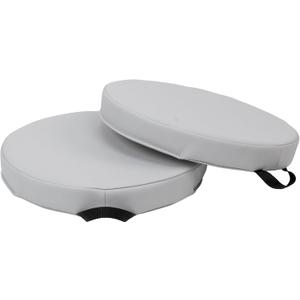 Kids 15 inch Round Floor Cushions with Handles 2-Piece Set; Modern Flexible Seating, 2 inch Thick Soft Foam Pads Ideal for Reading Corners, Children's Playrooms, Family and Media Rooms - Sterling, 15x15x2 inches