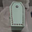 cradle to grave Pet Casket and Coffin for Dogs and Cats, Biodegradable Burial Box with Rhinestone, Complete Memorial Funeral Kit Includes Hair Keepsake Bottle, Scissors & Feather Pad, Mint Green