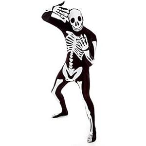 Morphsuits Adult Skeleton Costume Men, Mens Skeleton Costume Glow in Dark, Skeleton Adult Costume, Glow in Dark Skeleton (Large)