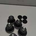 Bell Glides Replacement Office or Chair Stool Swivel Caster Wheels to Fixed Stationary Castors, Short Profile 5pcs (High Bell Glides B)