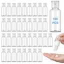 100 PCS 1oz/30ml Travel Bottles with Flip Cap, Travel Plastic Empty Bottles, Squeezable Refillable Container, Clear Leak Proof Mini Liquid Tube for Liquids Toiletries Shampoo Lotion